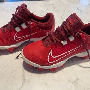 Nike Red and White Cleats